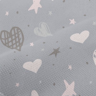 Hand Drawn Simple Hearts And S Performance Linen