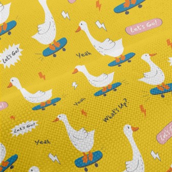 Bright White Cute Duck Performance Linen