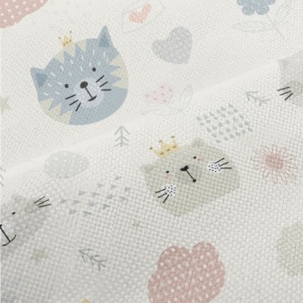 Round Cat Like In A Children&# Performance Linen