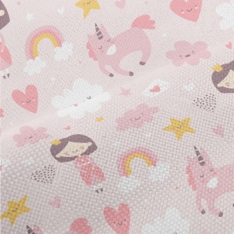 Pink Princess With Closed Eyes Performance Linen