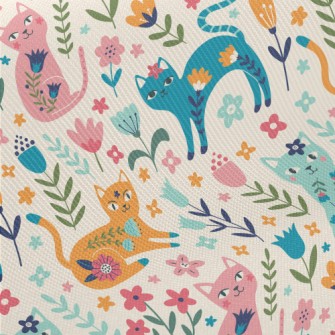 Colorful Cats Twill