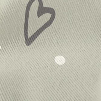 Simple Gray Love Heart Standard Corduroy