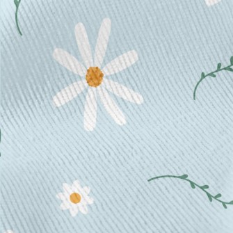 Beautiful Charming White Flowe Standard Corduroy