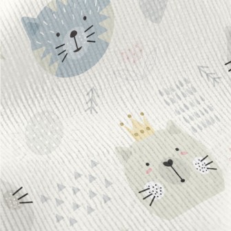 Round Cat Like In A Children&# Standard Corduroy