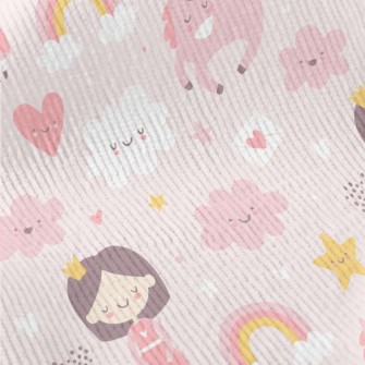 Pink Princess With Closed Eyes Standard Corduroy
