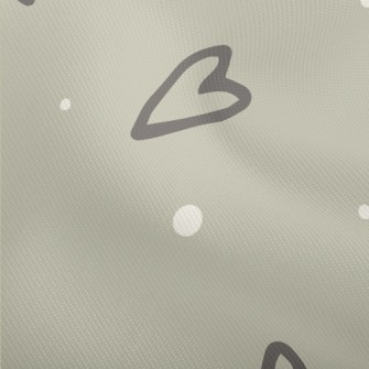 Simple Gray Love Heart Dobby