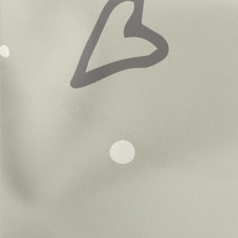 Simple Gray Love Heart Stretch Ponte