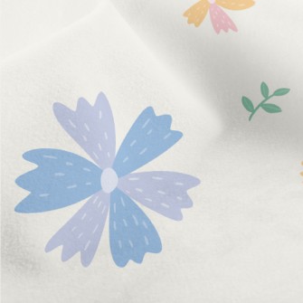 Colorful Cute Flowers Micro Fleece