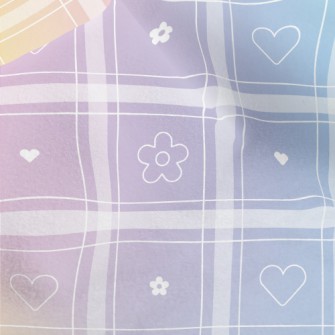 Colorful Floral Lattice Micro Fleece