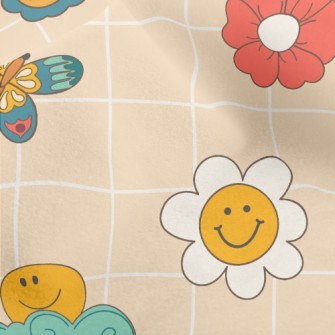 American Exquisite Flower Patt Micro Fleece