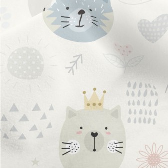 Round Cat Like In A Children&# Micro Fleece