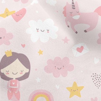 Pink Princess With Closed Eyes Micro Fleece