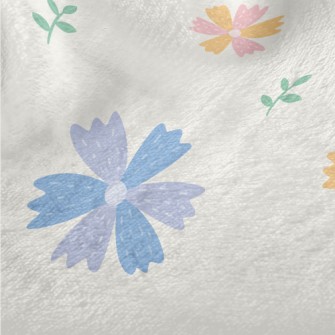 Colorful Cute Flowers Minky