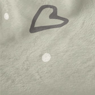 Simple Gray Love Heart Minky