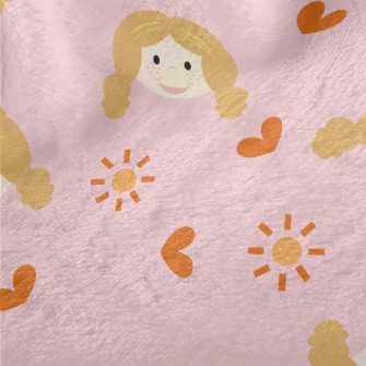 Cute Freckles Girl Minky
