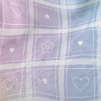 Colorful Floral Lattice Minky