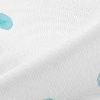 Watercolor Bright Blue Love He Piqué