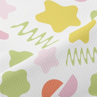 Colorful Shape Pattern Piqué