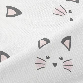 Cute And Neat Cat Face Piqué