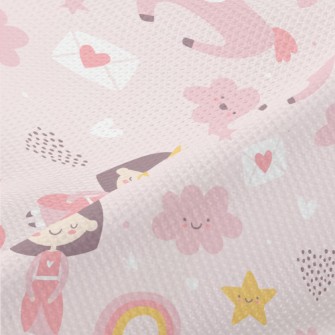 Pink Princess With Closed Eyes Piqué