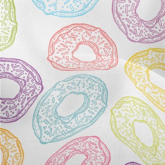 Cute Colorful Donuts Lightweight Performance Linen