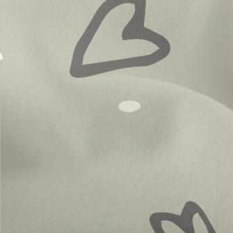Simple Gray Love Heart Lightweight Performance Linen