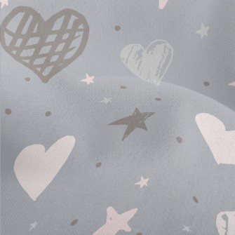 Hand Drawn Simple Hearts And S Lightweight Performance Linen