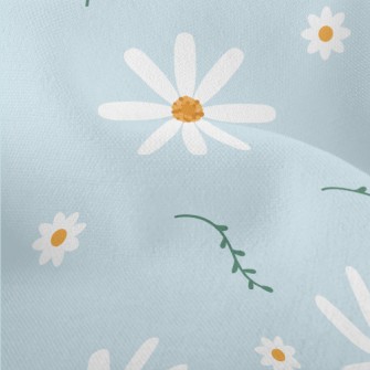 Beautiful Charming White Flowe Lightweight Performance Linen