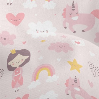 Pink Princess With Closed Eyes Lightweight Performance Linen