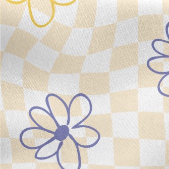 Distorted Lattice And Simple F Jersey Backed Fleece