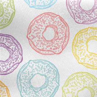 Cute Colorful Donuts Jersey Backed Fleece