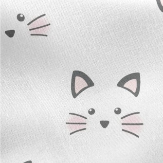 Cute And Neat Cat Face Jersey Backed Fleece