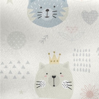 Round Cat Like In A Children&# Jersey Backed Fleece