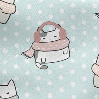 Cats Wrapped Tightly In The Co Jersey Backed Fleece