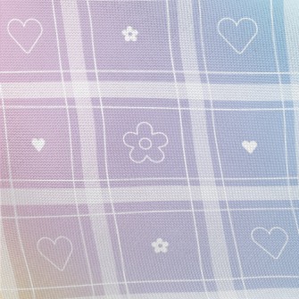 Colorful Floral Lattice Pongee