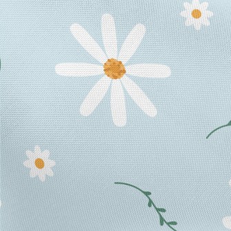 Beautiful Charming White Flowe Pongee