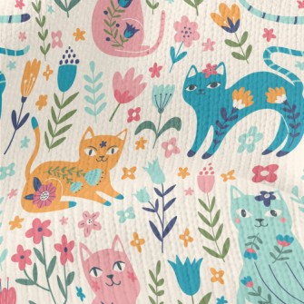 Colorful Cats Stretch Jersey