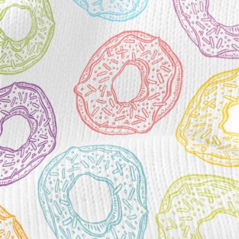 Cute Colorful Donuts Stretch Jersey