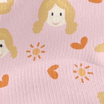 Cute Freckles Girl Stretch Jersey