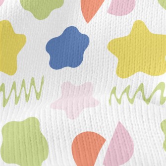 Colorful Shape Pattern Stretch Jersey