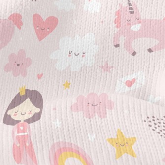 Pink Princess With Closed Eyes Stretch Jersey