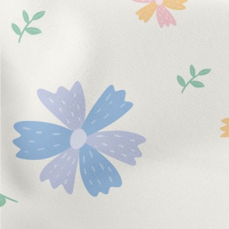 Colorful Cute Flowers Lightweight Cotton Poplin