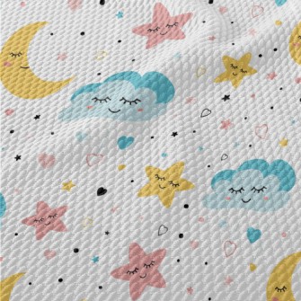 The Moon And Stars Sleeping Pe Birdseye Piqué