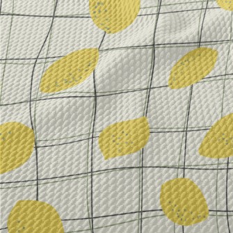 Sour Lemon And Twisted Lattice Birdseye Piqué