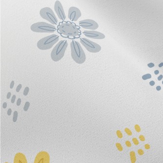 Simple Colored Flowers And Dot Chiffon