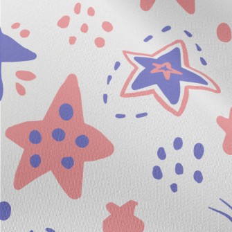 Pink And Purple Stars Of Vario Chiffon
