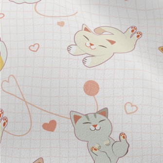 Cat Playing With Squinting Eye Chiffon