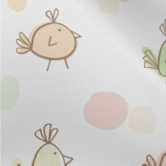 Cute Birds Of Different Shapes Chiffon