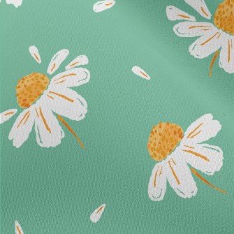 Realistic Daisy And Petals Chiffon