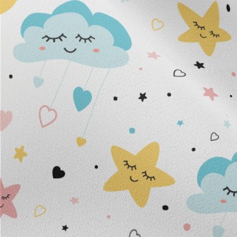 The Moon And Stars Sleeping Pe Chiffon